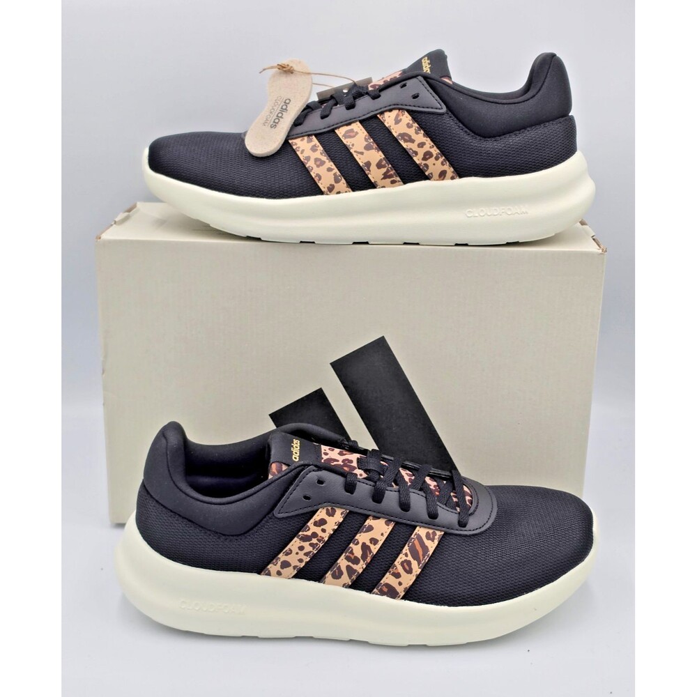 adidas Lite Racer 4.0 Women's 10 Black Leopard Cloudfoam Sneakers IH5273 NIB